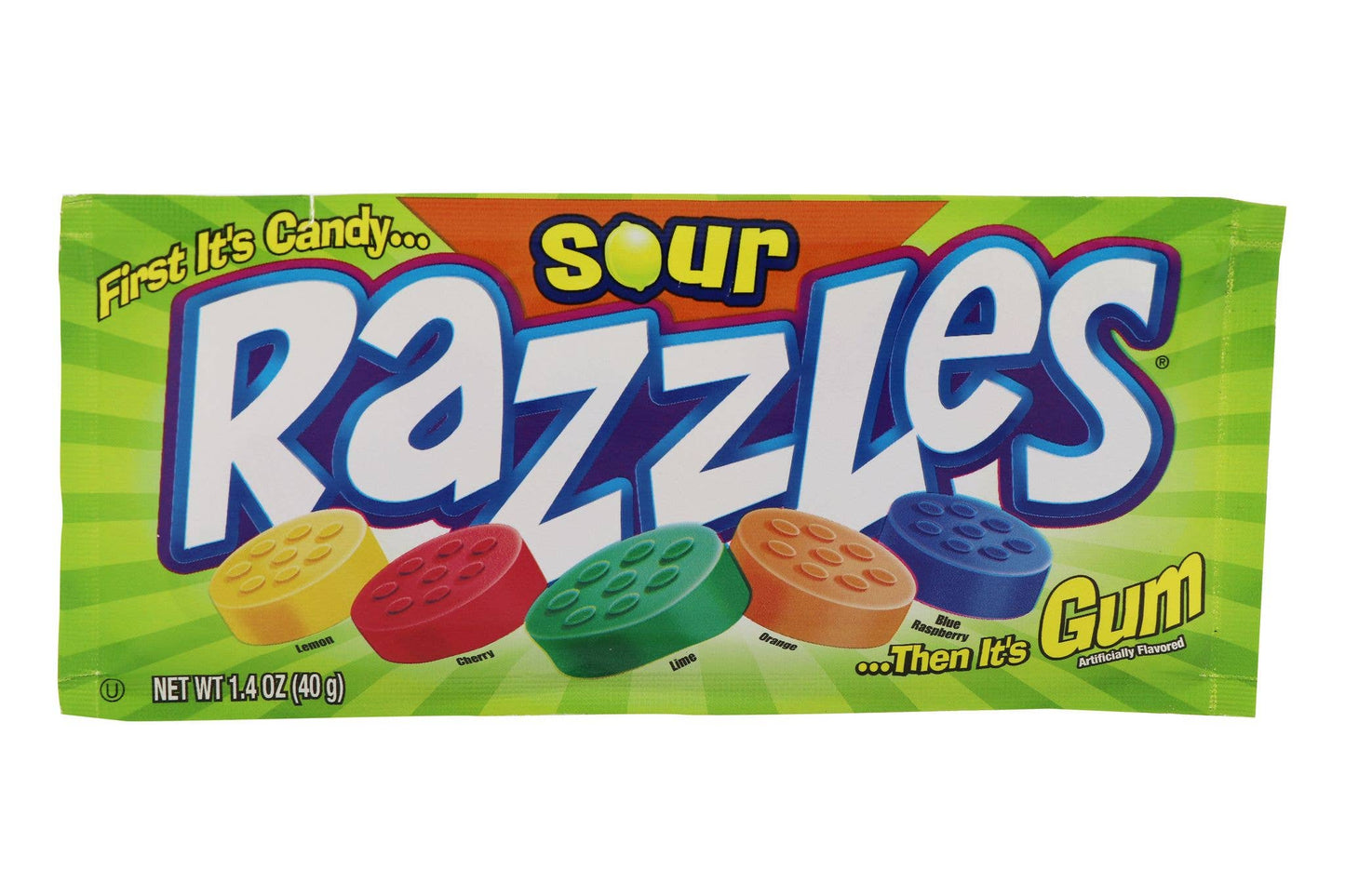 Razzles Candy Sour Flavor, 24ct