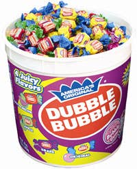 Dubble Bubble Assorted Fruit Bubble Gum Tub