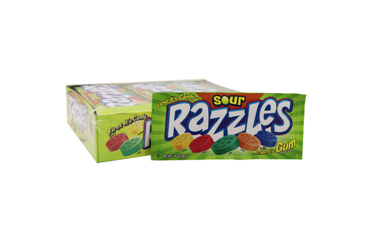 Razzles Candy Sour Flavor, 24ct